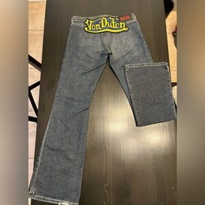 Von Dutch Dark Blue Flare Jeans